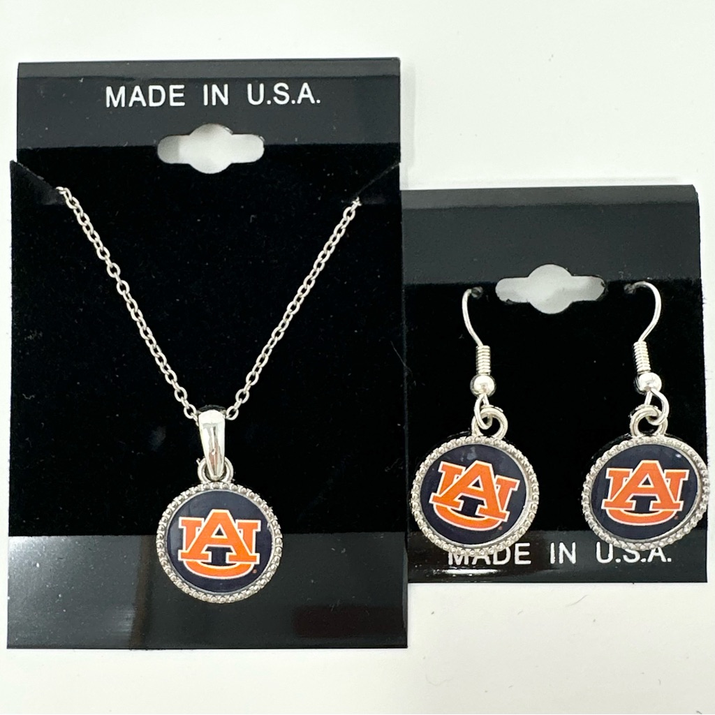 Auburn University Necklace Earrings Set